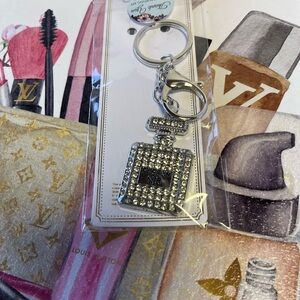 Parfum no 5 Silver Bag Charm Perfume silver Keychain
